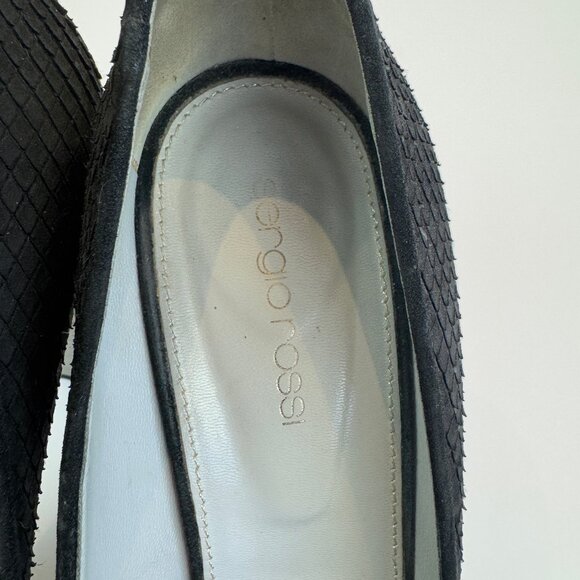 Sergio Rossi Black Snakeskin-look Pumps, EU 40 - Picture 5 of 16